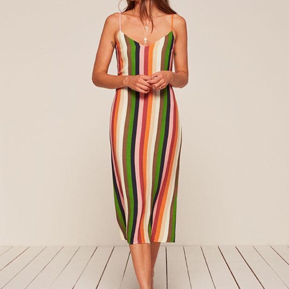 reformation rainbow dress